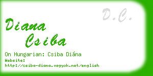diana csiba business card